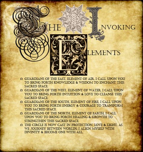 Invoking the Elements Page I made for my Book of Shadows. Please share & use for your own BOS! Sacred Circle, Elemental Magic, Under Your Spell, Magick Spells, Book Of Shadow, 5 Elements, Wicca Witchcraft, Witch Spell, Wiccan Spells