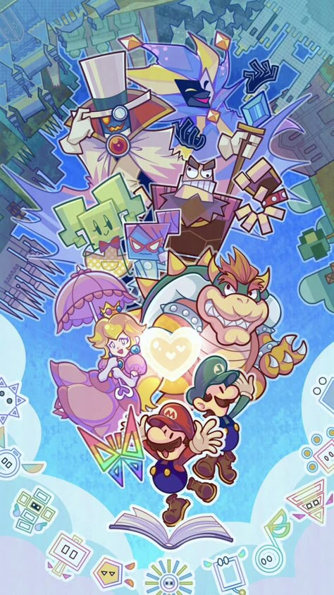 Happy 16th Anniversary, Mario Fan Art, Nintendo Princess, Super Mario And Luigi, Nintendo Fan Art, 16th Anniversary, Mario Nintendo, Mario Games, Paper Mario