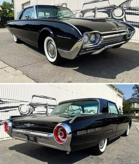 ford thunderbird 1962 Thunderbird Car, Old American Cars, Automobile Advertising, Cool Old Cars, Old Vintage Cars, Ford Roadster, Classic Cars Trucks Hot Rods, American Classic Cars, Ford Classic Cars