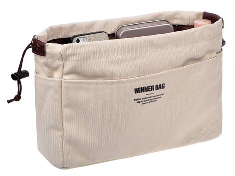 Vercord Canvas Handbag Organizers, Sturdy Purse Insert Organizer Bag in Bag (Beige, Large): Amazon.ca: Gateway Purse Organizer Insert, Purse Insert, Canvas Storage, Canvas Purse, Best Purses, Travel Storage Bag, Handbag Organization, Organizer Bag, Pouch Organizer