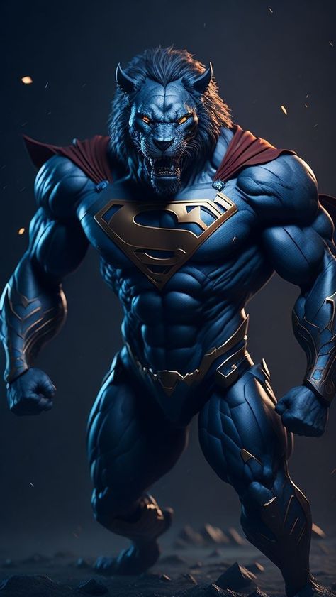 Lion Superhero, Super Hiro, Family Comic, Werewolf Tattoo, Superman Family, Dc Art, Dc Comics Superheroes, Character Base, Spiderman Art