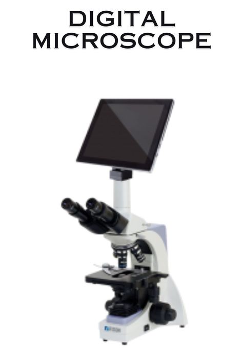 A digital microscope is a modern microscope equipped with digital imaging technology, allowing users to capture, view, and analyze magnified images or videos of specimens directly on a computer screen or other digital display devices.   Infinite optical system. Magnified Images, Physics Lab, Digital Microscope, Digital Imaging, Digital Display, Computer Screen, Physics, Lab, Computer