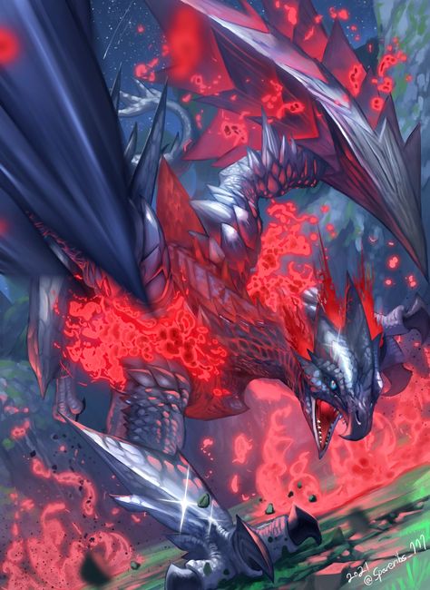 Monster Hunter Series, Hunter Art, Monster Hunter Art, Fantasy Demon, Pokemon Poster, Cool Pokemon Wallpapers, Creature Artwork, Monster Hunter World, Fantasy Beasts