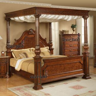 Luxury Wooden Bed, Latest Wooden Bed Designs, King Size Canopy Bed, Beautiful Bed Designs, Wood Canopy Bed, Metal Canopy Bed, Wooden Bedroom Furniture, Wood Canopy, Canopy Bed Frame