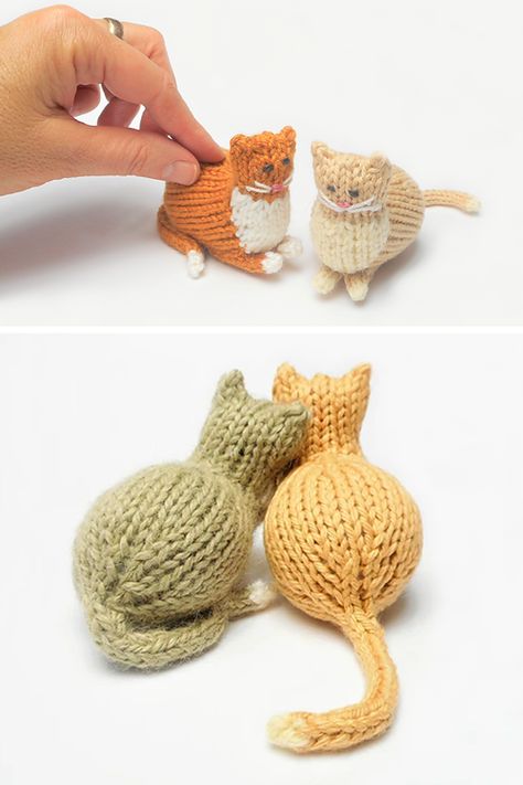 Tiny Parlor Cat - Free Pattern Small Knitted Animals, Cat Sweater Knitting Pattern Easy Free, Knitted Hamster Pattern Free, Yarn Cozy Pattern, Small Knitted Toys Free Pattern, Cat Knitting Pattern Free, Knit Animal Patterns Free, Knitted Animals Free Patterns Easy, Free Crochet Cat Pattern