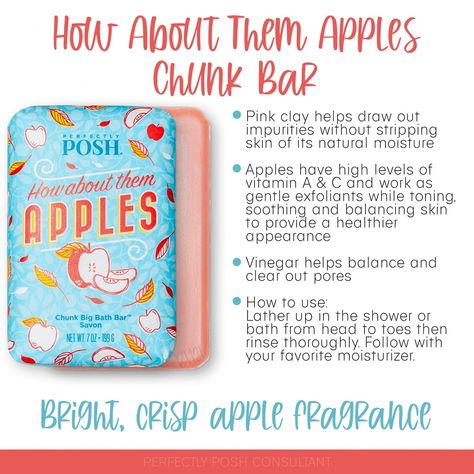 Perfectly Posh Graphics, Perfectly Posh, Pink Clay, Made In The Usa, Apples, Natural Ingredients, Phone Wallpaper, Vitamins, Soap