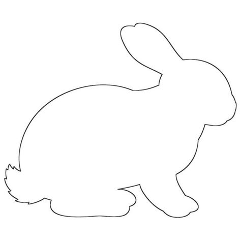 Pretty Bunny Outline– Free Bunny Coloring Pages Easter Bunny Template Free Pattern, Easter Bunny Cutouts Free Printable, Easter Bunny Pattern Free Printable, Free Printable Bunny Template, Bunny Silhouette Template, Bunny Coloring Pages Free Printable, Bunny Stencil, Bunny Cutout Template, Rabbit Outline