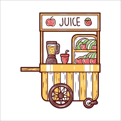 Juice stand vector illustration | Premium Vector #Freepik #vector #food-cart #food-booth #food-stall #food-clipart Juice Stand, Food Booth, Food Clipart, Vector Food, Art Society, Food Stall, Food Cart, Juice Bar, Vector Photo