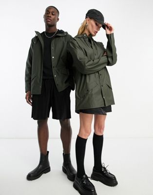 Rains Raincoat, Rains Long Jacket, Hooded Rain Jacket, Waterproof Jacket, Hooded Coat, Short Jacket, Utility Jacket, Green Fashion, Track Jackets