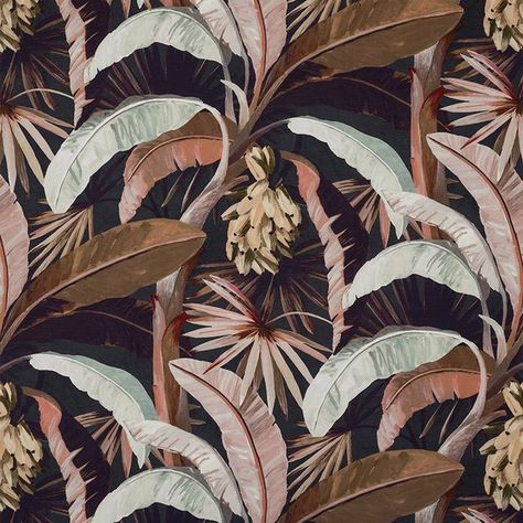 Fan Palm, Tropical Fabric, Tropical Oasis, Dawn And Dusk, Embossed Paper, Before Midnight, Porcelain Blue, Surround Yourself, Wallpaper Online