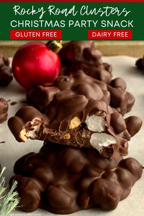 Rocky Road Clusters, Teen Snacks, Rocky Road Candy Recipe, Decadent Christmas Desserts, Easy Rocky Road, Rocky Road Recipe, Soft Sugar Cookie Recipe, Best Gluten Free Desserts, Delicious Christmas Desserts