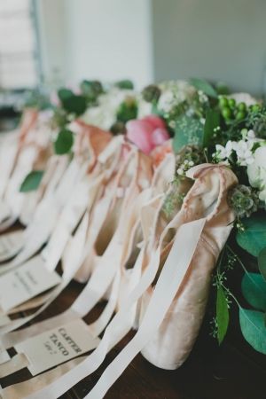 Ballet Shoe Escort Card Table | photography by www.sarahmckenzie... | design and coordination by facebook.com/... Ballet Wedding Theme, Ballet Quinceanera Theme, Ballet Inspired Wedding, Ballet Wedding, Ballerina Wedding, Table Photography, Ballet Shoe, Elizabeth Anne, Ballet Style