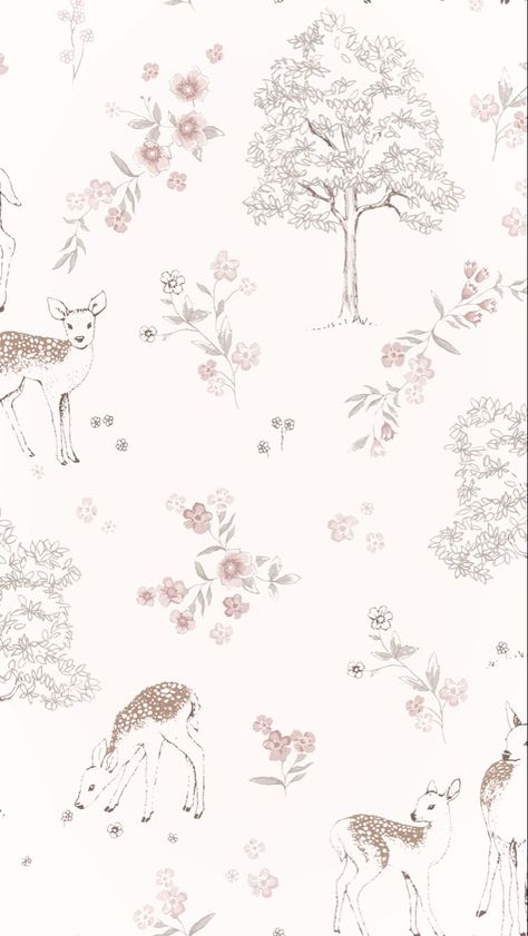 Deer Wallpaper, Cute Wallpapers For Ipad, Flowery Wallpaper, Abstract Iphone Wallpaper, Botanical Wallpaper, Wallpaper Download, Cute Patterns Wallpaper, Simple Wallpapers, Iphone Background Wallpaper