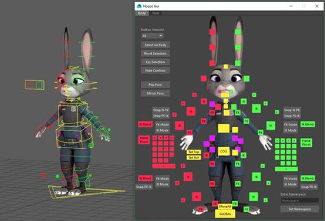 MAKING A PICKER GUI FOR MAYA WITH PYSIDE AND QTDESIGNER What Is Motion, 3d Rigging, Maya Modeling, 3d Maya, Technical Artist, Character Rigging, Character Turnaround, Animation Tips, Video Game Development