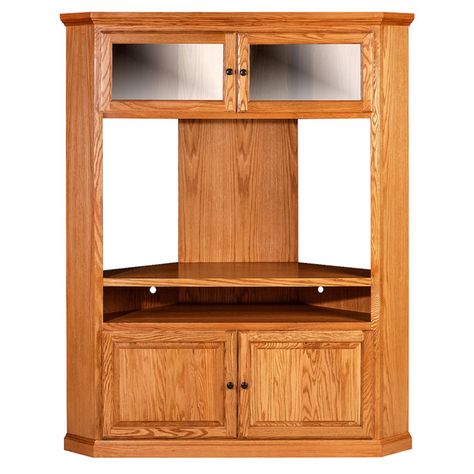 Large Corner Tv Unit, Corner Entertainment Center, Black Knobs, Forest Designs, Corner Tv Unit, Corner Tv, Cool Tv Stands, Traditional Cabinets, Bedroom Furnishings