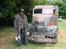 JEEPERS CREEPERS REUNION: Mr.Troy Jackson and the Creeper Truck, Law by day Creepers Brother By Night. Horror Ideas, The Creeper, Tv Cars, Film Props, Jeepers Creepers, Horror Icons, Classic Monsters, Weird Stuff, Rat Rods