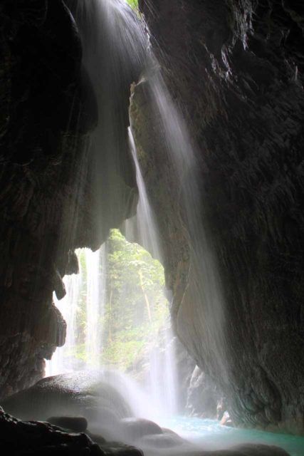 Somerset Falls - Jamaican Waterfall with a Hidden Grotto Inside Waterfall, Behind Waterfall, Cave With Waterfall, Underwater Cave Entrance, Waterfall Grotto, Behind A Waterfall, Waterfall Cave, Cave Behind Waterfall, Port Antonio Jamaica