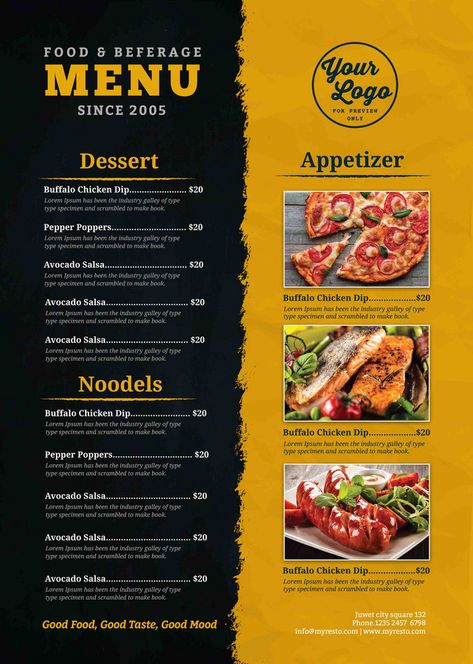 Menu Poster, Yellow Food, Food Promotion, Restaurant Poster, Menu Food, Food Cafe, Food Banner, Yellow Theme, Yellow Foods