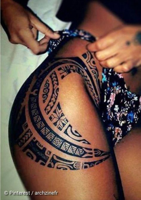 Polynesian Tattoos Women, Turtle Tattoo Designs, Tattoos To Cover Scars, Hip Thigh Tattoos, Maori Tattoos, Armband Tattoos, Hip Tattoos Women, Tasteful Tattoos, Leg Tattoos Women