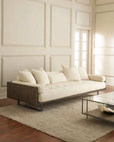 Soft Modern Living Room, Pearl Sofa, Modern Tufted Sofa, Sofa Art, Austin House, Deep Seated Sofa, Couch Ideas, Diy Couch, Tufted Sofa