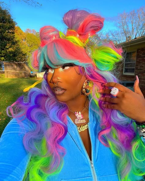 Sci Fi Hair, Space Hair, Cute Hair Colors, Dyed Hair Inspiration, Pretty Hair Color, Dope Hairstyles, Hair Laid, Hair Reference, Baddie Hairstyles