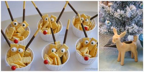 Oh Deer! She's 13! Themed Birthday Party with Such Cute Ideas via Kara's Party Ideas KarasPartyIdeas.com #ReindeerParty #ChristmasParty #ReindeerThemedDesserts #DeerParty #PartyIdeas #Supplies (16) Deer Party Food, Deer Party Ideas, Deer Cake, Deer Party, Deer Cakes, Cute Marshmallows, Cute Deer, Deer Ornament, Themed Desserts