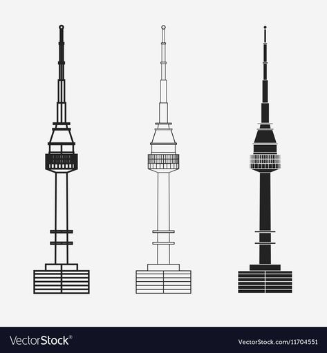 Namsan Tower Drawing, Seoul Tower Drawing, Sk Tattoo, Korean Christmas, Seoul Tower, Namsan Tower, Perspective Art, Architecture Drawing Art, Sketches Easy