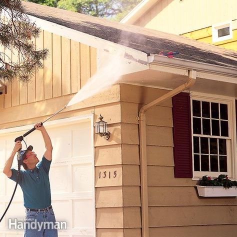 How to Pressure Wash a House Power Washing House, Pressure Washing House, Pressure Washing Tips, Pressure Washer Tips, Pressure Washing Business, House Wash, Paint Prep, Dyi Projects, Family Handyman