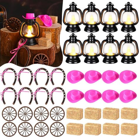 Amazon.com: Ferraycle 120 Pcs Cowboy Theme Party Decoration Western Party Decor Rodeo Table Centerpieces Rustic Mini Cowboy Hat Lantern Horseshoe Wagon Wheel Hay Bales for Adult Cowgirl Country Party (Brown) : Home & Kitchen Cowgirl Party Decorations Western Decor, Boots And Beauties Dance Decor, 21st Birthday Party Centerpieces, Western Party Centerpieces, Western Centerpieces, Cowgirl Party Decorations, Beautiful Lanterns, Western Party Decorations, Wagon Wheel Decor