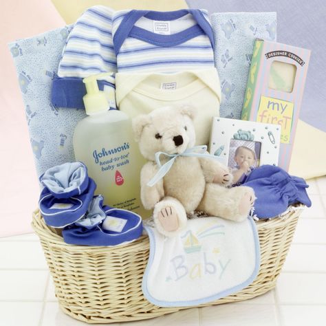 Baby Gift Baskets | Gift Baskets Created : News Arrival Baby Boy Gift Basket Blue Gift Basket, Baby Boy Gift Baskets, Baby Gift Baskets, Baby Shower Registry, Baby Receiving Blankets, Baby Basket, Baby Shower Gift Basket, Diy Baby Shower Gifts, Diy Bebe