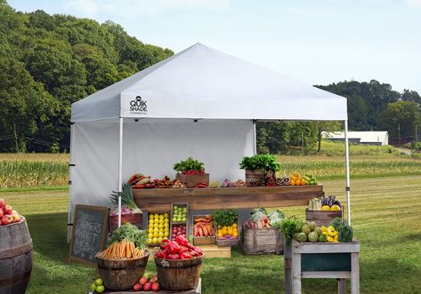 Set up a farm stand anywhere with a Quik Shade C100 commercial pop-up canopy.   #quikshade #farmersmarket #farmstand Shop Canopy, Building Canopy, Shade Outdoor, Canopy Roof, Roof Canopy, Portable Gazebo, Tent Canopy, Backyard Shade, Forest Canopy