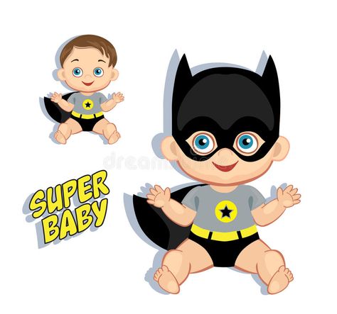 Batman Bebe, Superhero Vector, Baby Batman, Illustration Cute, Colorful Background, Boy Costumes, Pikachu, Stock Illustration