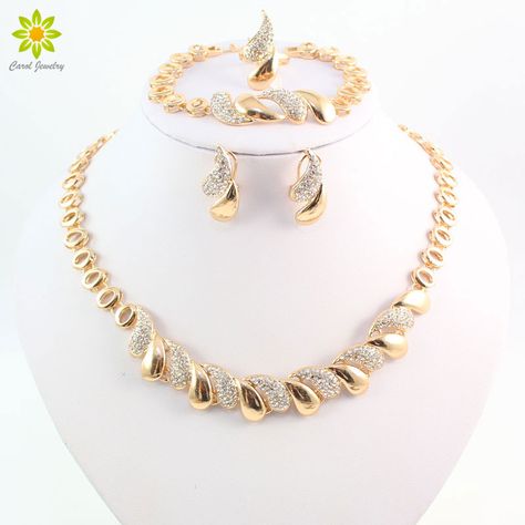 Find More Jewelry Sets Information about Fashion Women African 18 K Gold Plated Necklace Earrings Set Party Bridal Wedding Accessories Jewelry Set ,High Quality accessories samsung,China jewelry display Suppliers, Cheap jewelry accessories from Carol Jewelry on Aliexpress.com Circle Jewelry, Gold Jewelry Sets, Bridal Fashion Jewelry, Wedding Accessories Jewelry, Gold Necklace Set, Fashion Jewelry Sets, Gold Necklace Designs, Jewelry Design Necklace, A Necklace