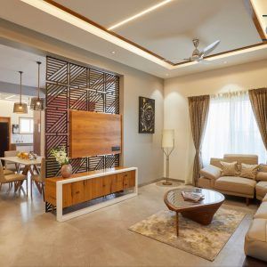 2 Simple House Interior Design, Bungalow Interior Design, Room Partition Wall, Bungalow Interiors, Wall Partition Design, Bungalow Interior, The Architects Diary, Tv Unit Interior Design, Living Tv