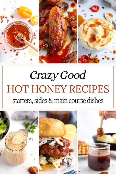 Trader Joe’s Hot Honey, Hot Honey Butter Board, How To Use Hot Honey, Mike’s Hot Honey Recipes, Hot Honey Ideas, Recipes Using Hot Honey, Hot Honey Recipe Ideas, Recipes With Hot Honey, Hot Honey Recipes