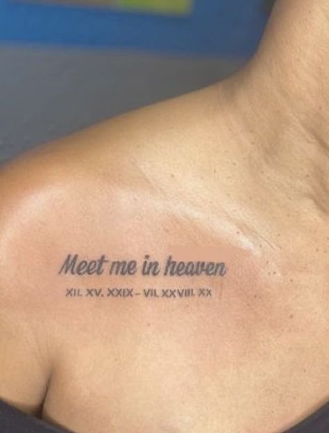 Tattoo Ideas Female Meaningful For Grandma, Collar Bone Tattoo For Passed Loved Ones, Tattoo Ideas Female Meaningful Loved One, Tattoo Ideas About Grandma, Small Meaningful Tattoos For Passed Loved Ones, Memorial Collarbone Tattoos, Tattoos For Past Grandparents, For You I Will Go On Tattoo, Small Memorial Tattoos Cousin