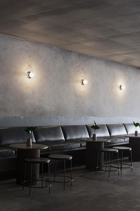 Expressive materials, sculptural forms and evocative use of light and colour at Locura, by Pattern Studio Plug In Wall Lamp, Spot Design, Lustre Design, Banquette Seating, Salon Interior Design, Design Restaurant, Bar Interior, Bar Design Restaurant, Restaurant Interior Design