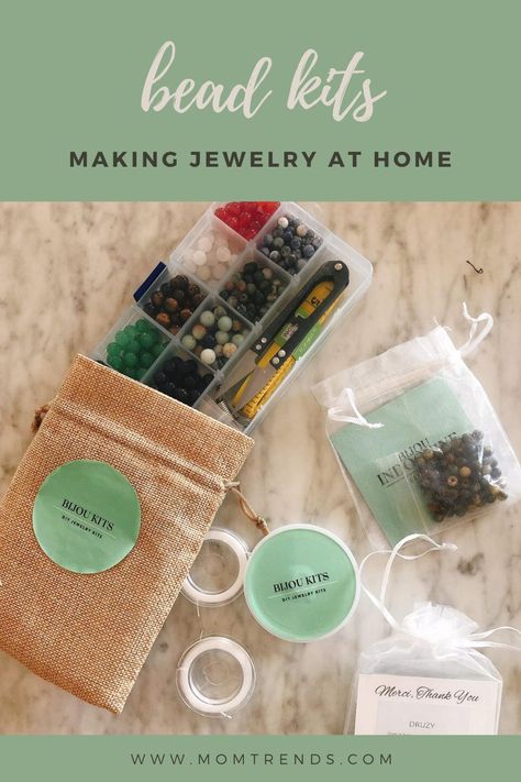 Jewelry making kit that you can receive in the mail. #jewelry #craft Wood Necklace Diy, Bracelets At Home, Making Beaded Jewelry, Daughter Activities, Bead Stopper, Family Projects, Jewelry Kit, Diy Jewelry Kit, Jewelry Making Kits