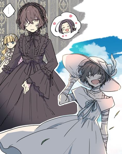 Bottomzai X Chuuya, Dazai X Eiffel Tower, Q And Dazai, Dazai Sprite, Genderbend Dazai, Pm Dazai Fanart, 15 Dazai Fanart, Dazai In A Dress, Fyozai Bottom Dazai