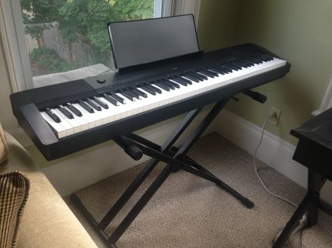 $350 - Casio Full-size Electric Keyboard Piano + Stand Electric Keyboard Piano, Keyboard Instrument Aesthetic, Electric Piano Aesthetic, Piano In Room, Piano Keyboard Aesthetic, Keyboard Piano Aesthetic, Keyboard Piano Stand, Keyboards Piano, Casio Piano