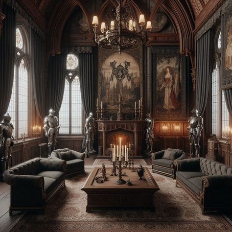 Gothic Interior Design Dark Gothic Interior Design, Gothic Interior Design Living Room, Gothic Mansion Interior, Gothic House Interior, Modern Gothic Interior Design, Modern Gothic Interior, Gothic Home Interior, Gothic Architecture Interior, Mansion Layout