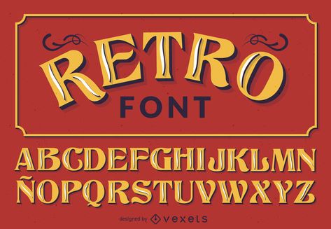 Retro font alphabet #AD , #AFF, #sponsored, #alphabet, #font, #Retro Retro Font Alphabet, Vintage Fonts Alphabet, Cool Fonts Alphabet, Sign Lettering Fonts, Retro Alphabet, Old Fonts, Alphabet Style, Groovy Font, Font Alphabet