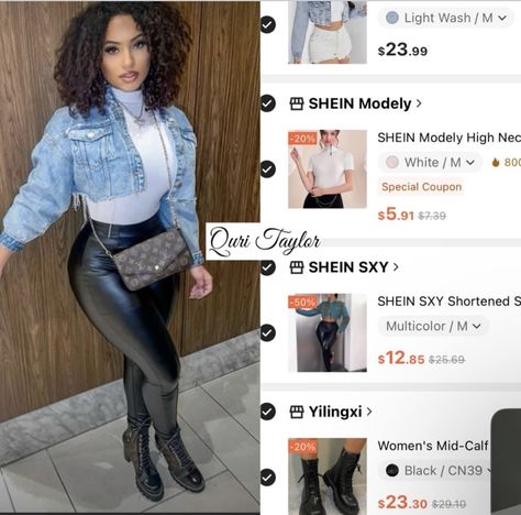 Shein Winter Outfits, Shein Outfits Fall, Baddies Outfit, Fav Outfit, Birthday Fit, Plus Size Baddie Outfits, Weekend Outfits, Fasion Outfits, Baddie Tips