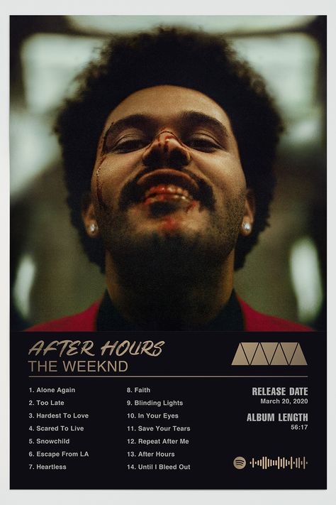 This beautiful The Weeknd poster is perfect for adding a touch of elegance to any room. The minimalist design and inviting color palette make it a collectible piece for any The Weeknd lover. It's perfect for an office, living room, bedroom, kitchen, art gallery, or as a gift for Valentine's Day, Christmas, anniversary, birthday, or just because. After Hours Poster, Weeknd Poster, The Weeknd Poster, Abel Makkonen, Album Cover Poster, Hard To Love, Parental Advisory Explicit Content, After Hours, Qr Codes