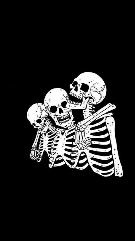 Skeleton Friends Aesthetic, 3 Skeleton Friends, Wallpaper Iphone Skull, Art Dark Wallpaper, Skeleton Art Dark, Iphone Art Wallpaper, Phone Wallpapers Dark, Wallpaper Skeleton, Skeleton Friends