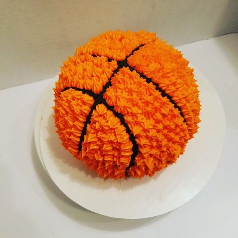 Buttercream basketball smash cake. By Ferris Sweets Co of Idaho Basketball Smash Cake First Birthdays, Basketball Smash Cake, First Birthday Decorations Boy, Smash Cake First Birthday, Basketball Theme, First Birthday Decorations, Smash Cake, Bday Ideas, 1st Bday