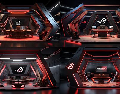 Game Booth, Exhibition Stand Design, Exhibition Booth Design, Exhibition Booth, Asus Rog, Exhibition Stand, Stand Design, Booth Design, Stage Design