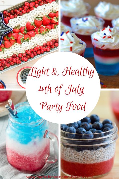 Light and Healthy 4th of July Party Food: Healthy Appetizers, Drinks, Salads and Desserts for your Fourth of July Celebration or 4th of July Cookout #4thofjulyfood #fourthofjulycookout 4th Of July Food Gf Df, Healthy Patriotic Food, Low Carb July 4th Food, 4th Of July Healthy Food Ideas, Healthy 4th Of July Appetizers, Easy Healthy 4th Of July Food, Healthy 4th Of July Side Dishes, 4th Of July Food Healthy Sides, Fourth Of July Healthy Food