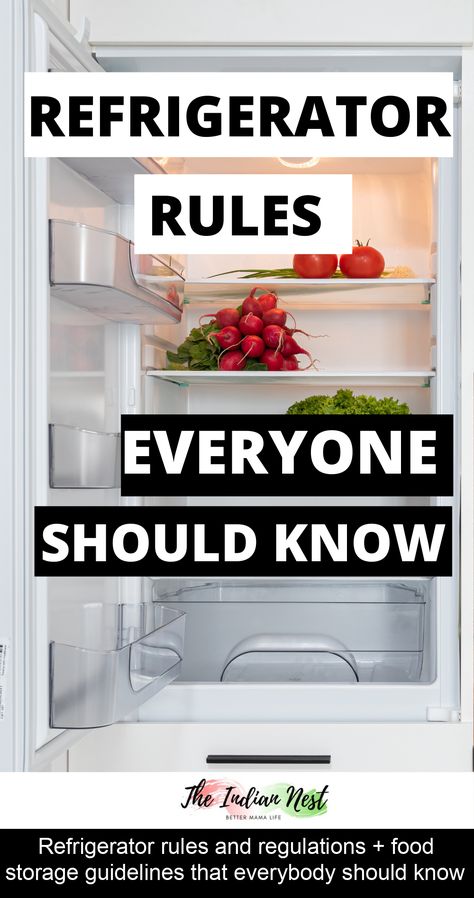 Have you ever thought about your refrigerator rules or food storage guidelines. Here I got some rules, regulations and guidelines. #pantry #storage #ideas Where To Put Food In Fridge, Refrigerator Hacks Storage, Organizing The Refrigerator, Storage For Fridge, Proper Food Storage In Fridge, Food Storage Refrigerator, Small Fridge Storage Ideas, Best Refrigerator Organization, Refrigerator Storage Containers