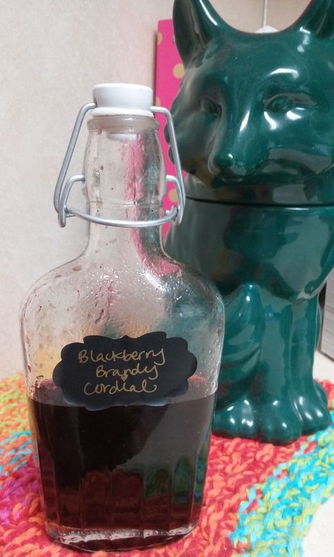 Herbal Cordial Recipes, Blackberry Cordial Recipe, Blackberry Brandy, Infused Alcohol, Brandy Recipe, Cordial Recipe, Beverage Bar, Herbal Recipes, The Hardest Part